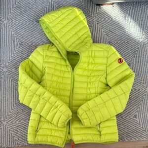 adults Lime Green Hooded Jacket